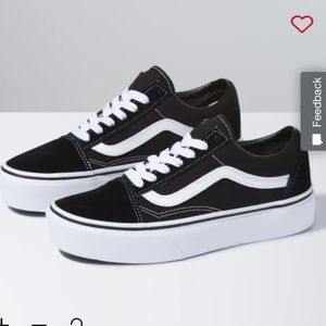 Women’s Vans platform sneakers black